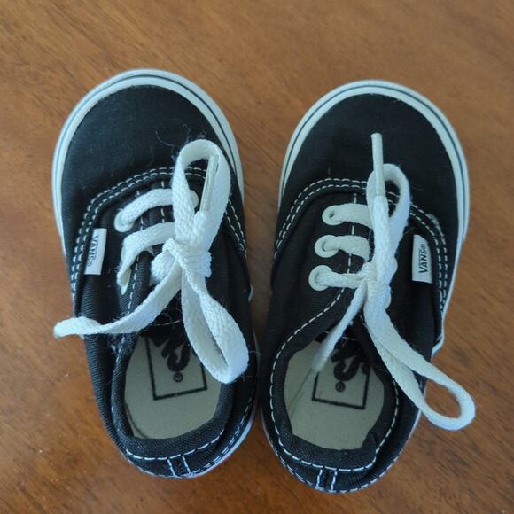 Vans Authentic Canvas black toddler size 4 - Picture 2 of 6